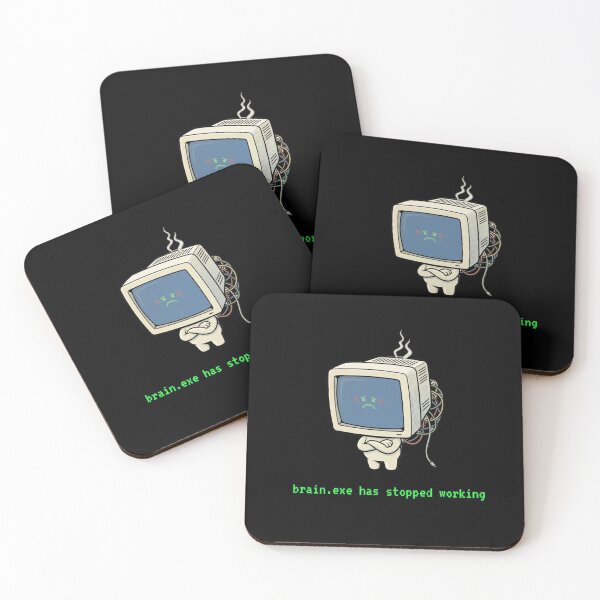 Item preview, Brain.exe Has Stopped Working Funny Retro Computer designed and sold by how-is-design.
