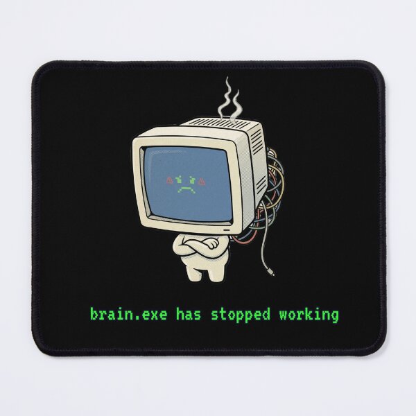 Item preview, Brain.exe Has Stopped Working Funny Retro Computer designed and sold by how-is-design.