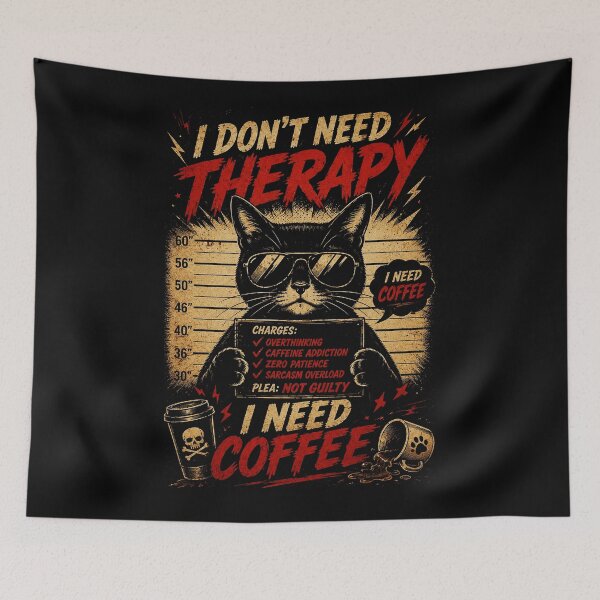 Item preview, Funny Coffee Addict Cat Mugshot Vintage Caffeine Humor designed and sold by Modaozushi216.