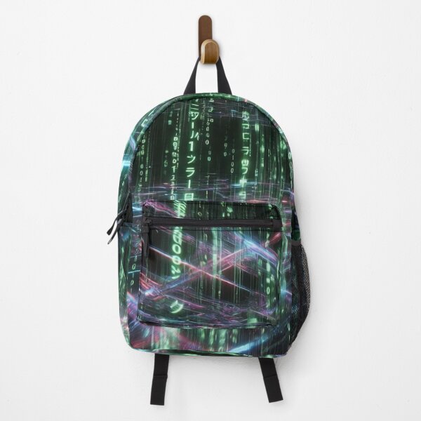 Item preview, Neon Cyberpunk Digital Matrix Code designed and sold by IntelliMindDesigns.