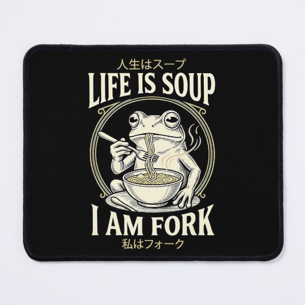 Item preview, Funny Frog Ramen Life Is Soup I Am Fork Japanese Style designed and sold by titanlevi.