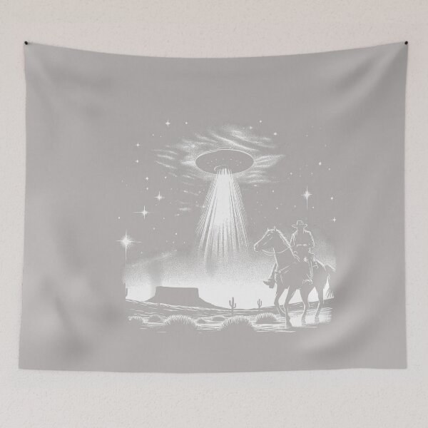 Item preview, Retro Cowboy UFO Desert Encounter Vintage Sci-Fi Tee designed and sold by GreggRoss.