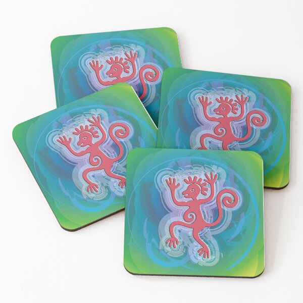 Item preview, Mayan Red Monkey - Vector Illustration of Pre-Columbian Joy - Totem Sticker designed and sold by Keltoi-art.