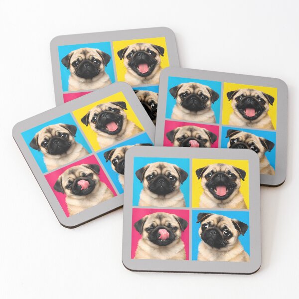 Item preview, Retro Cute Pug Funny Youth Life from Dad Mom Meme Grid designed and sold by GreggRoss.