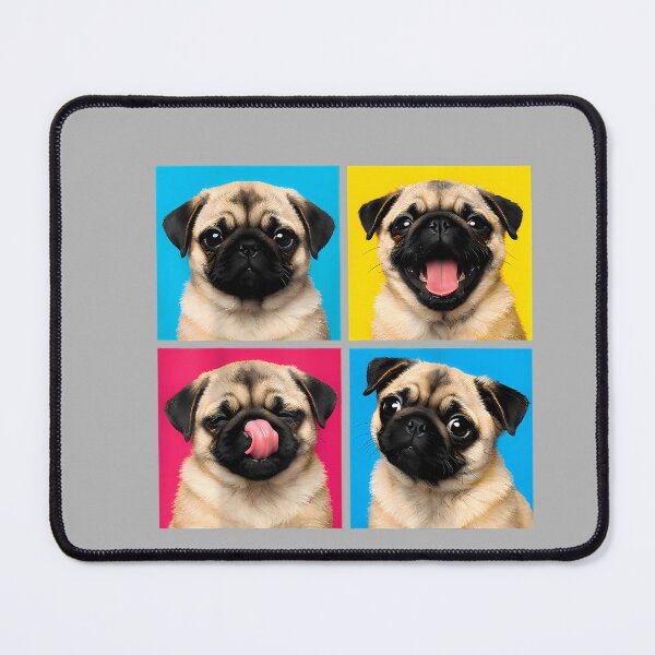 Item preview, Retro Cute Pug Funny Youth Life from Dad Mom Meme Grid designed and sold by GreggRoss.