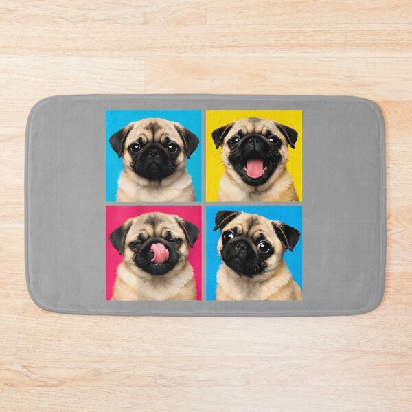 Item preview, Retro Cute Pug Funny Youth Life from Dad Mom Meme Grid designed and sold by GreggRoss.