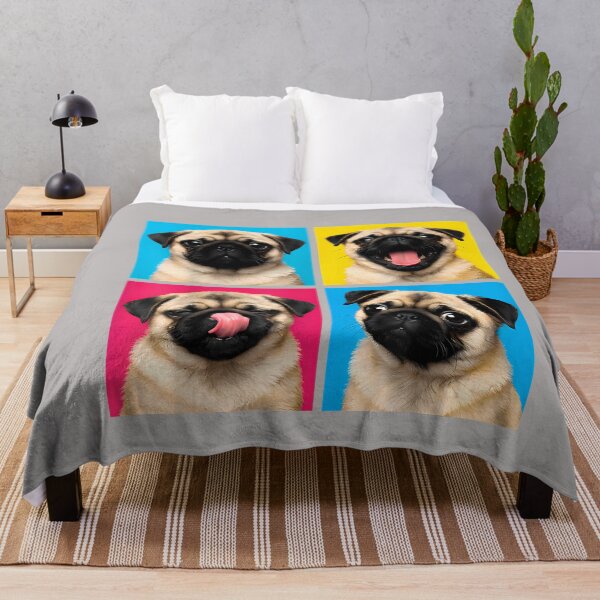 Item preview, Retro Cute Pug Funny Youth Life from Dad Mom Meme Grid designed and sold by GreggRoss.