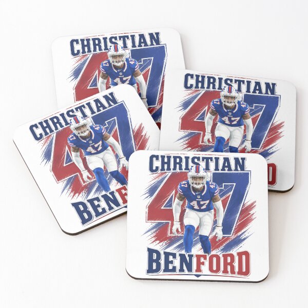 Item preview, ​Christian Benford 47 Buffalo Football Illustration Art designed and sold by Thogan0416.
