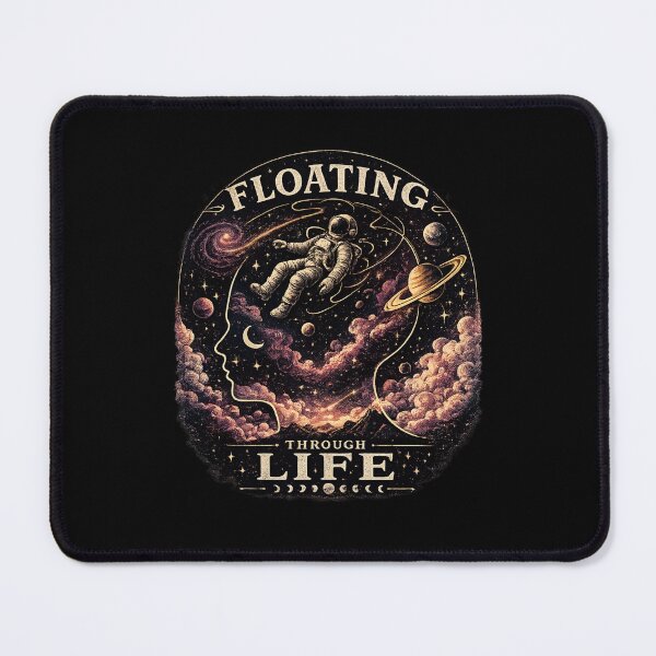 Item preview, Floating Through Life Shirt | Astronaut Space Aesthetic Tee | Galaxy Dreamer Gift designed and sold by MrDev.