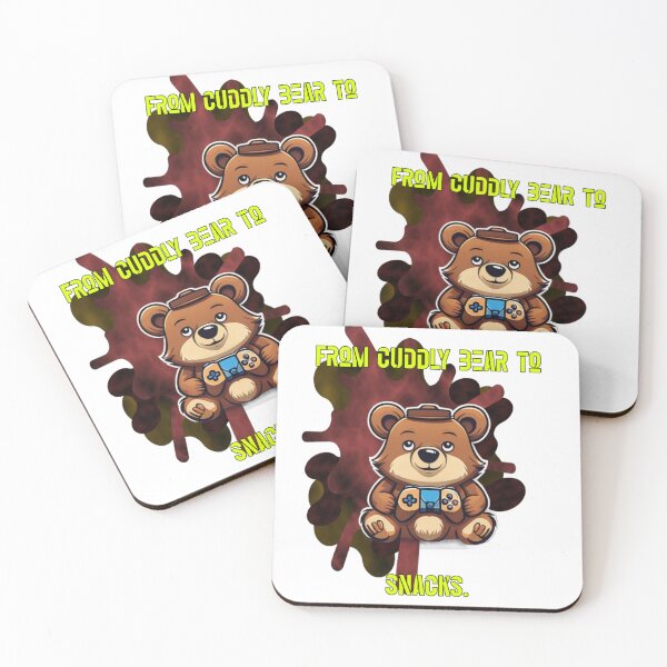 Item preview, From Cuddly Bear To Snacks Funny Gamer Bear designed and sold by Animalloveus.