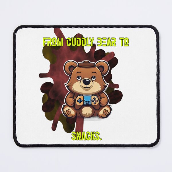 Item preview, From Cuddly Bear To Snacks Funny Gamer Bear designed and sold by Animalloveus.
