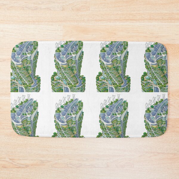 Item preview, Solarpunk Overgrown City Architecture Eco Utopian Future designed and sold by PictoVibe.