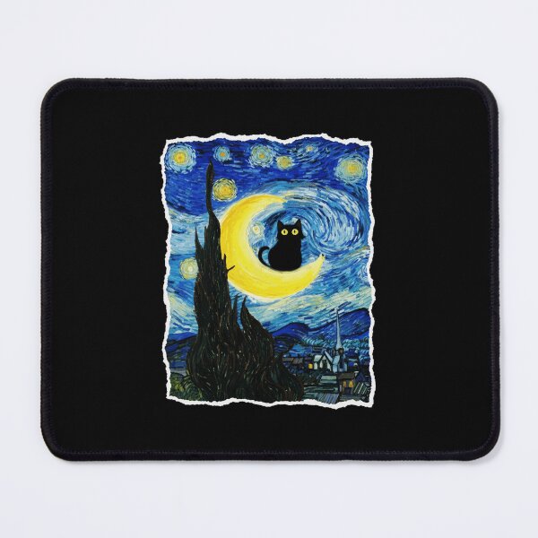 Item preview, Black Cat on Crescent Moon Whimsical Night Sky designed and sold by JordynLadukeg65.