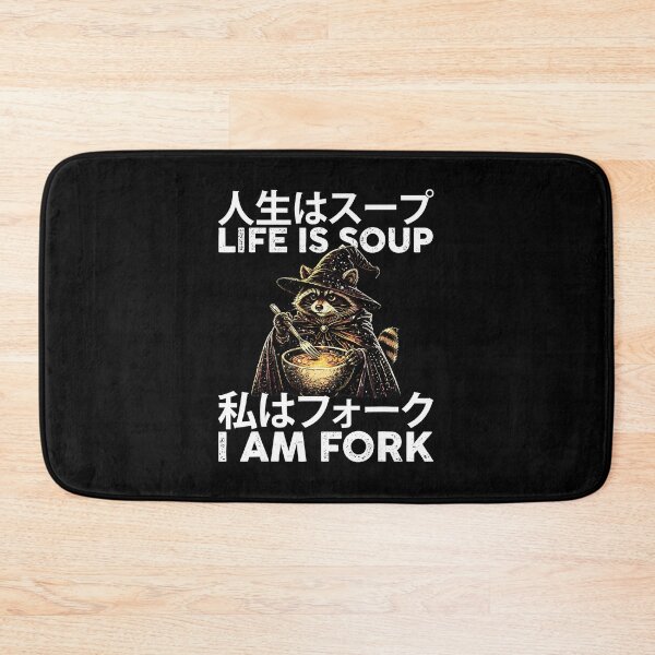Item preview, Funny Raccoon Wizard Life Is Soup I Am Fork Meme designed and sold by titanlevi.
