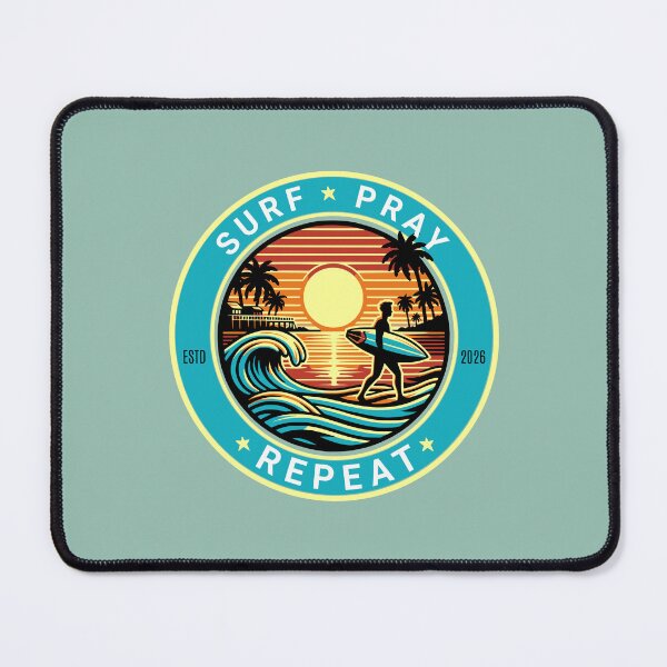 Item preview, Surf Pray Repeat Faith Looks Good designed and sold by FaithLooksGood.