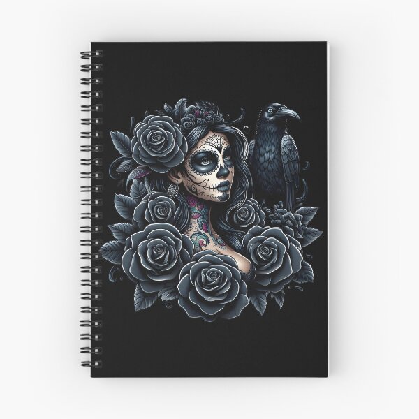 Item preview, La Catrina Mysterious Beauty of the Dia de los Muertos Black Raven designed and sold by PugD.