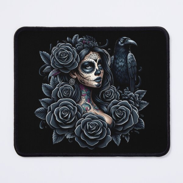 Item preview, La Catrina Mysterious Beauty of the Dia de los Muertos Black Raven designed and sold by PugD.