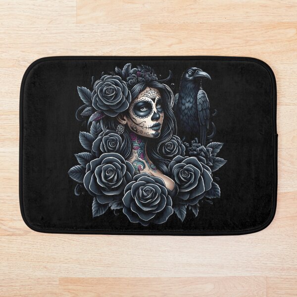 Aperçu de l'œuvre La Catrina, beauté mystérieuse du Jour des Morts, corbeau noir créée et vendue par PugD.