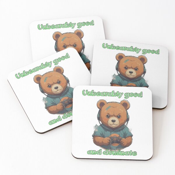 Item preview, Unbearably Good And Dominate Funny Gamer Bear designed and sold by Animalloveus.