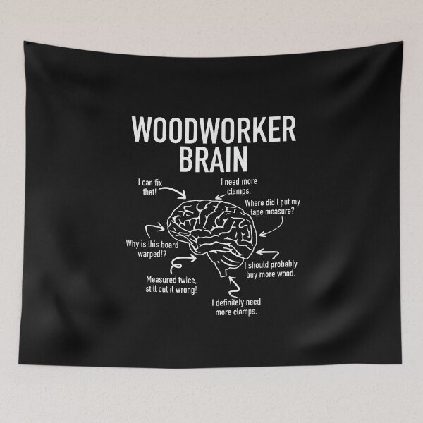 Item preview, Woodworker Brain Funny Workshop Humor Classic T-Shirt designed and sold by LillyCustomTees.