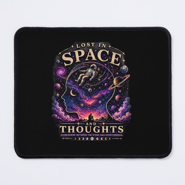 Item preview, Lost In Space And Thoughts Shirt, Cosmic Overthinker Tee, Introvert Space Aesthetic Gift, Existential Galaxy Quote T-Shirt designed and sold by MrDev.