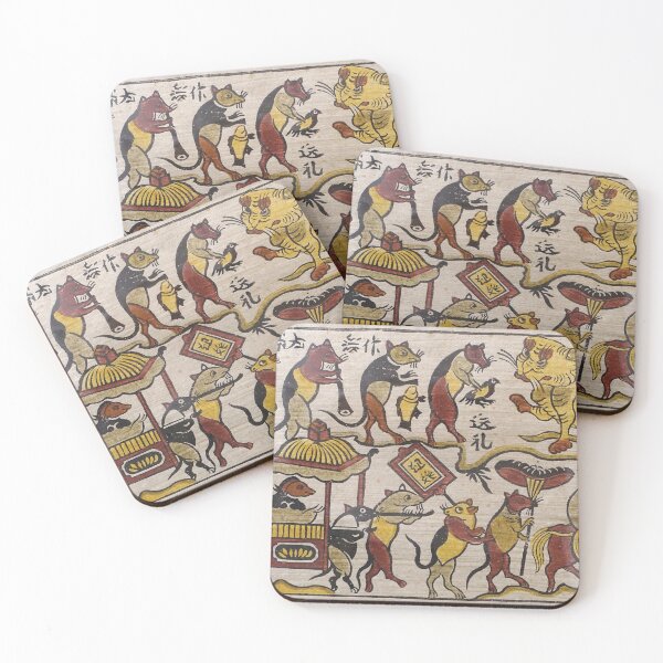 Item preview, Rat's Wedding — Vietnamese Dong Ho Folk Art designed and sold by Diamondngtkc.