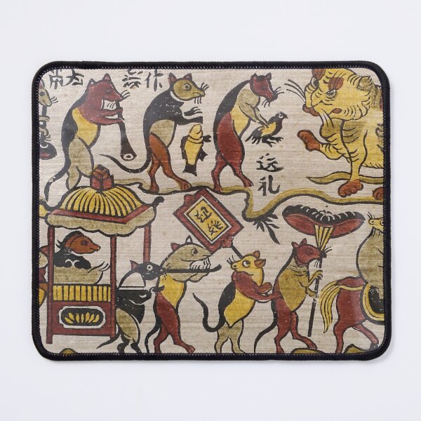 Item preview, Rat's Wedding — Vietnamese Dong Ho Folk Art designed and sold by Diamondngtkc.