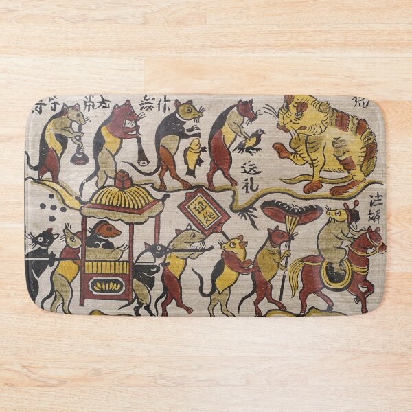 Item preview, Rat's Wedding — Vietnamese Dong Ho Folk Art designed and sold by Diamondngtkc.