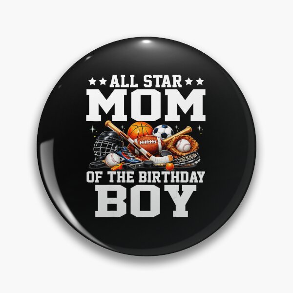 Item preview, Proud Sports Mom Birthday Boy Celebration Basketball and Soccer designed and sold by allistermariam.