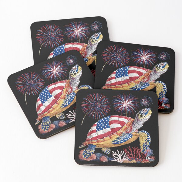 Item preview, eastern box turtle 4th of july us american flag patriotic  designed and sold by mariazin.
