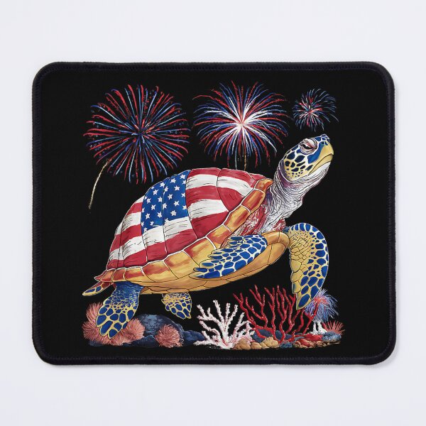 Item preview, eastern box turtle 4th of july us american flag patriotic  designed and sold by mariazin.