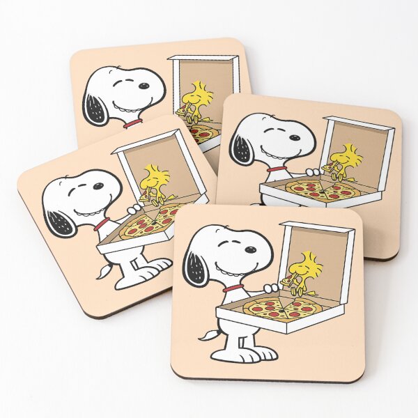 Item preview, Snoopy eating pizza designed and sold by JarquinDD.