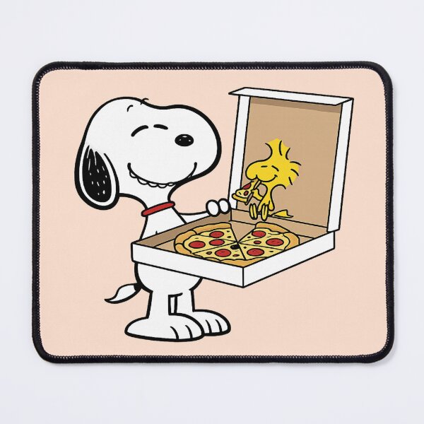 Item preview, Snoopy eating pizza designed and sold by JarquinDD.