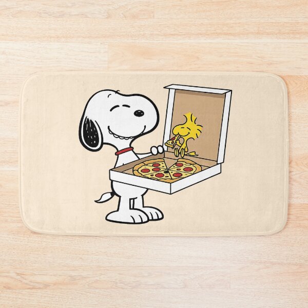 Item preview, Snoopy eating pizza designed and sold by JarquinDD.