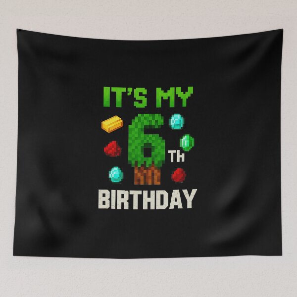 Item preview, Pixel Level 6 Birthday Gamer Party Retro Arcade designed and sold by FGTV2021.