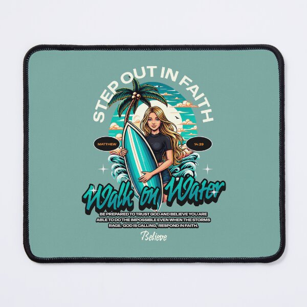 Item preview, Step Out in Faith Walk on Water Matthew 14:9 Faith Looks Good designed and sold by FaithLooksGood.