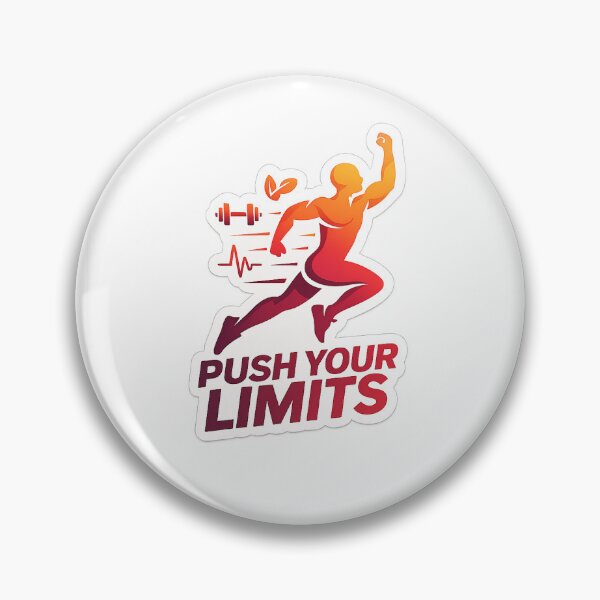 Item preview, Push Your Limits Fitness Sticker | Motivational Gym Workout Decal | Running Athlete Sports Sticker | Fitness Inspiration designed and sold by Brightberry Studio.