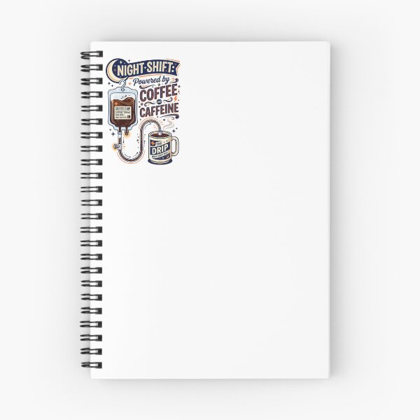 Item preview, Night Shift Nurse Powered By Coffee Medical Humor designed and sold by PictoVibe.