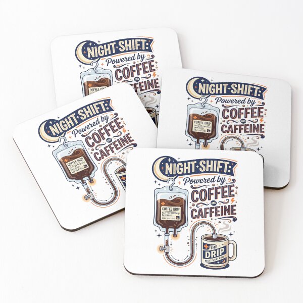 Item preview, Night Shift Nurse Powered By Coffee Medical Humor designed and sold by PictoVibe.