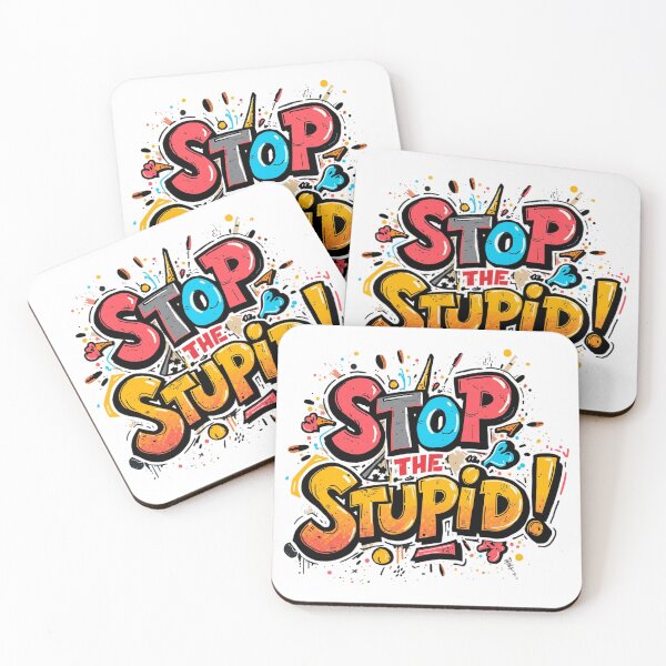 Item preview, Stop the Stupid Comic Style designed and sold by Eclectic Monkey.