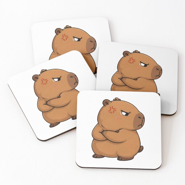Item preview, Grumpy Capybara Cute Angry Cartoon designed and sold by Tenky.
