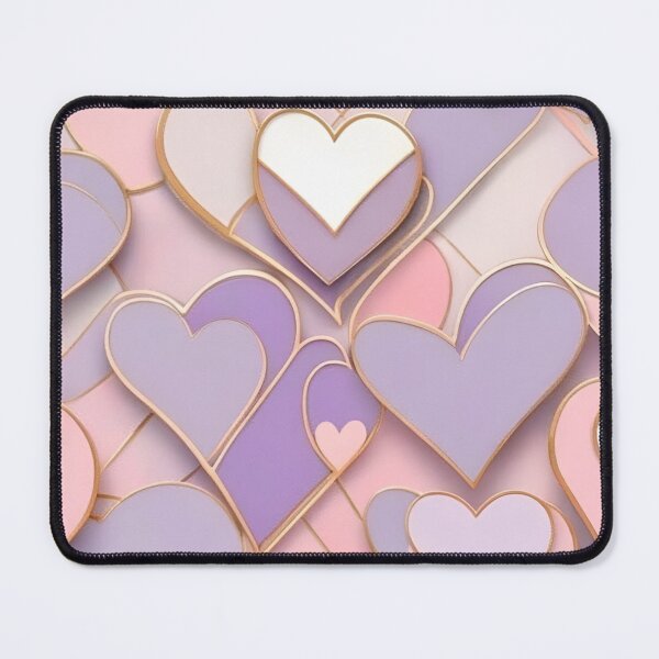 Item preview, Soft Pastel Hearts with Golden Outlines designed and sold by Good Vibes .