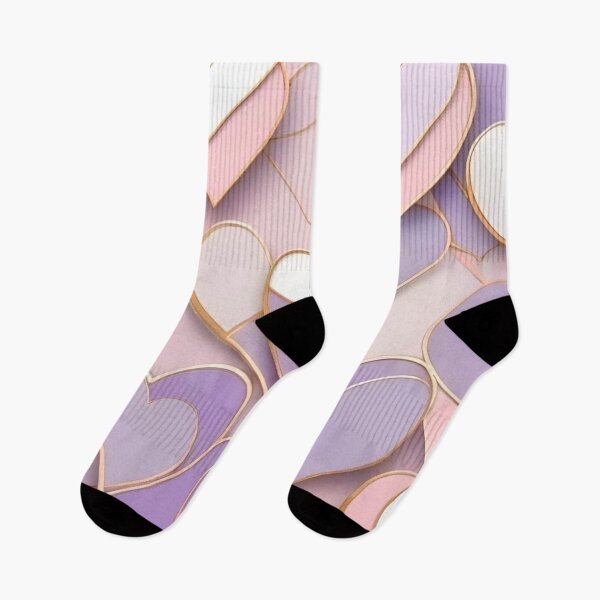 Item preview, Soft Pastel Hearts with Golden Outlines designed and sold by Good Vibes .