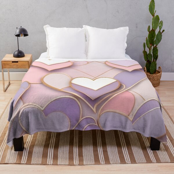 Item preview, Soft Pastel Hearts with Golden Outlines designed and sold by Good Vibes .