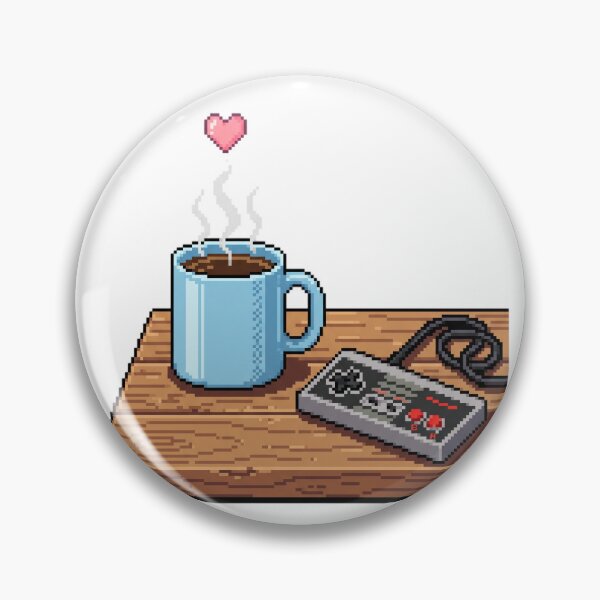 Item preview, Retro Gaming 8 Bit Pixel Art Lo Fi Cozy Coffee designed and sold by PictoVibe.