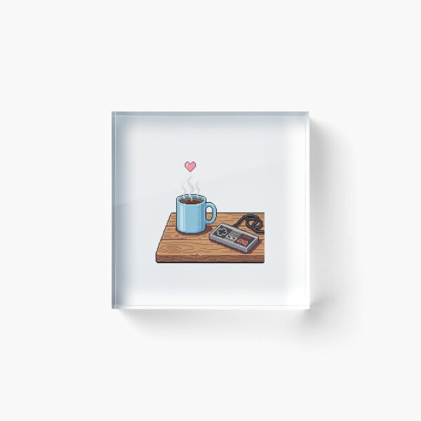 Item preview, Retro Gaming 8 Bit Pixel Art Lo Fi Cozy Coffee designed and sold by PictoVibe.