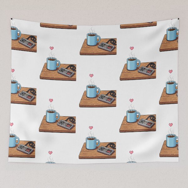 Item preview, Retro Gaming 8 Bit Pixel Art Lo Fi Cozy Coffee designed and sold by PictoVibe.
