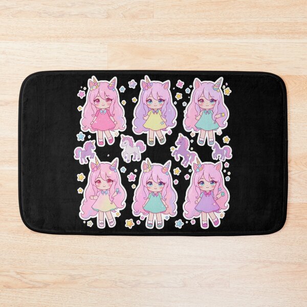 Item preview, Kawaii Chibi Unicorn Girls & Stars Sticker Pack - Pastel Anime Aesthetic designed and sold by Yasmine Mohammed.