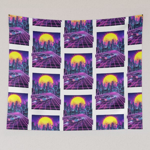 Item preview, Vaporwave Cyberpunk Dystopia 2026 Retro Neon Grid designed and sold by PictoVibe.