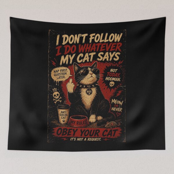 Item preview, Funny Boss Cat Attitude Vintage Rebel Feline Humor designed and sold by Modaozushi216.